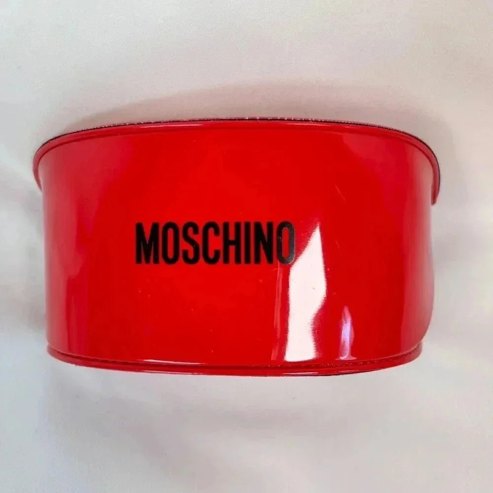 Moschino Sunglasses Eyeglasses Case Holder Red Glossy Shiny